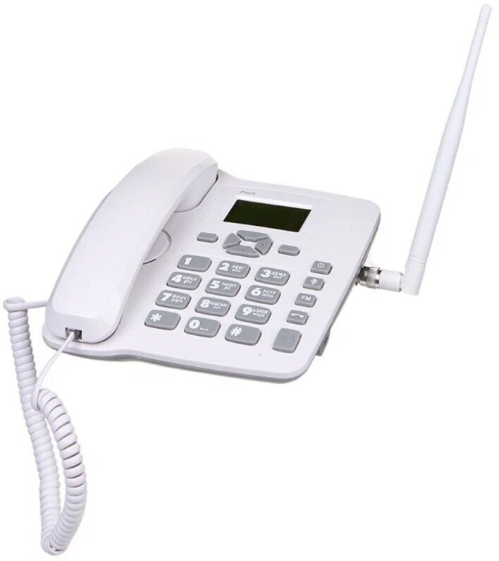 Стационарный сотовый телефон BQ 2410 Point, белый/серый