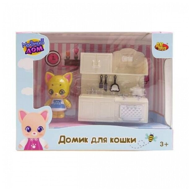 Игровой набор ABtoys Уютный дом - Домик для кошки малый. Кухня PT-01305