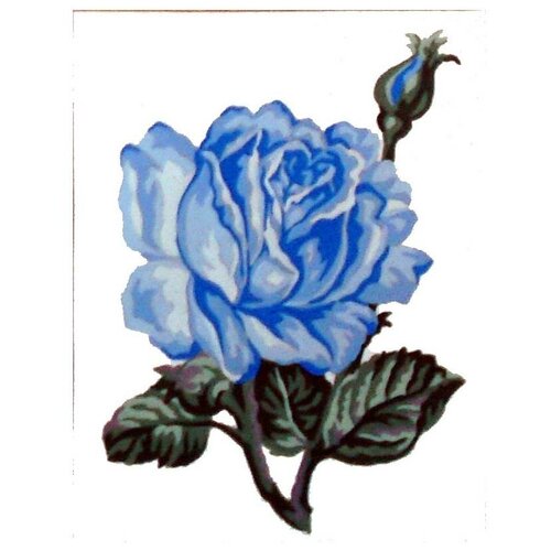 Канва жесткая с рисунком Голубая роза 20 x 25 см GOBELIN L. DIAMANT 43.101