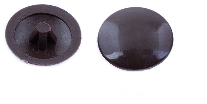 Заглушка декоративная пластиковая на шуруп №2 темно-коричневая (50 шт.)