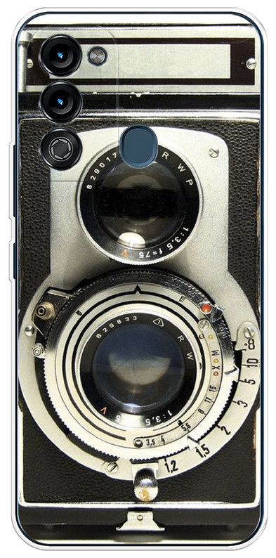 Силиконовый чехол на Itel Vision 3 / Ител Визион 3 Старинный фотоаппарат
