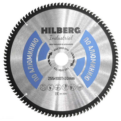 Диск пильный Industrial Алюминий 255x30 мм;100Т Hilberg