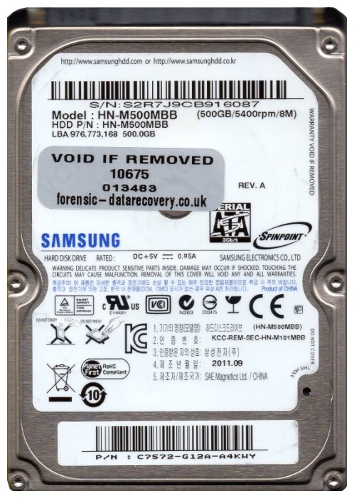 Жесткий диск Samsung 500 ГБ HN-M500MBB