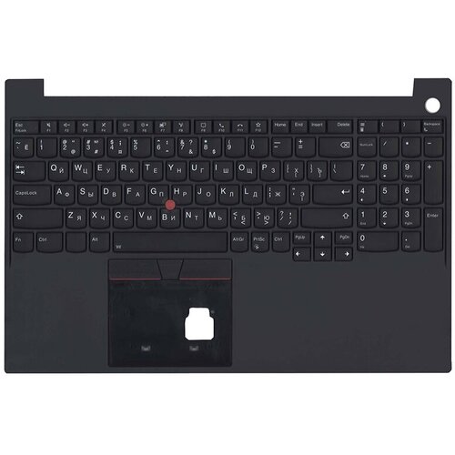 Клавиатура (топ-панель) для ноутбука Lenovo ThinkPad E15 gen 2 черная с черным топкейсом ноутбук lenovo thinkpad e15 gen 3 20yg003vpb