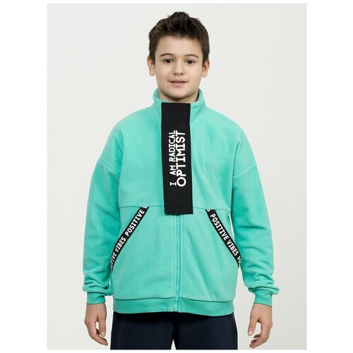 фото Толстовка pelican, размер 10, голубой, зеленый