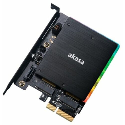 Контроллер M.2 Akasa AK-PCCM2P-03 (BOX) адаптер akasa m 2 dual pcie ssd rgb ak pccm2p 04