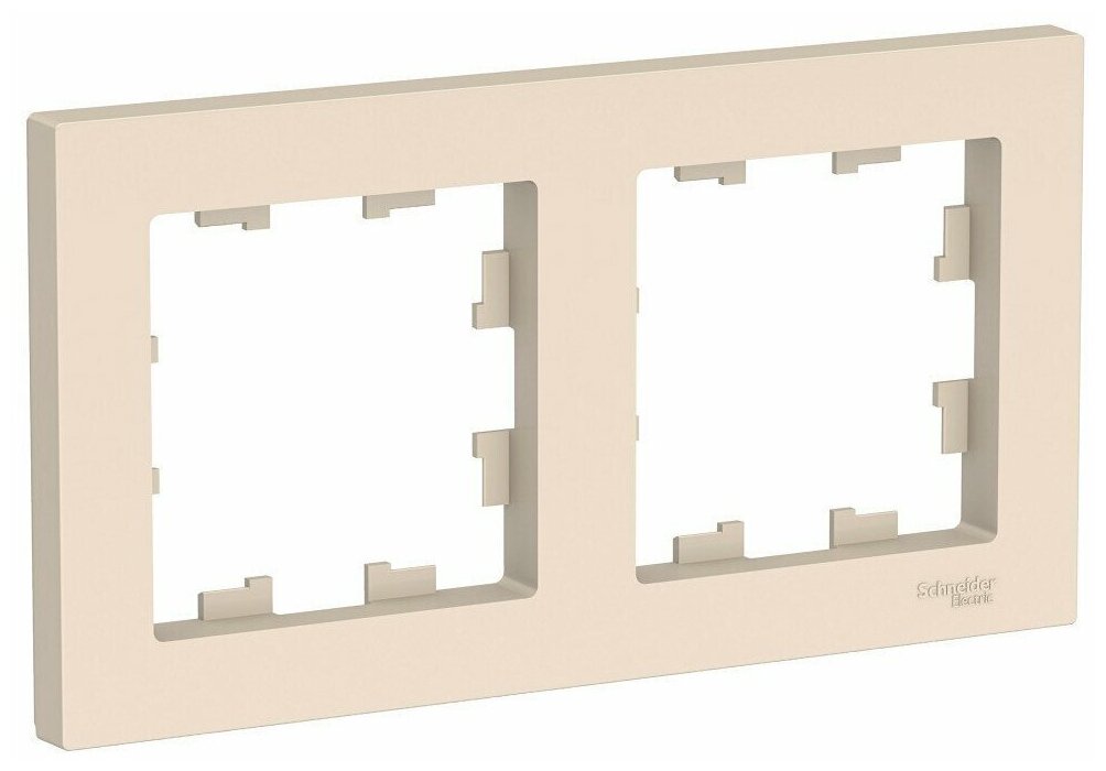 Рамка 2 поста Systeme Electric Atlas Design бежевый