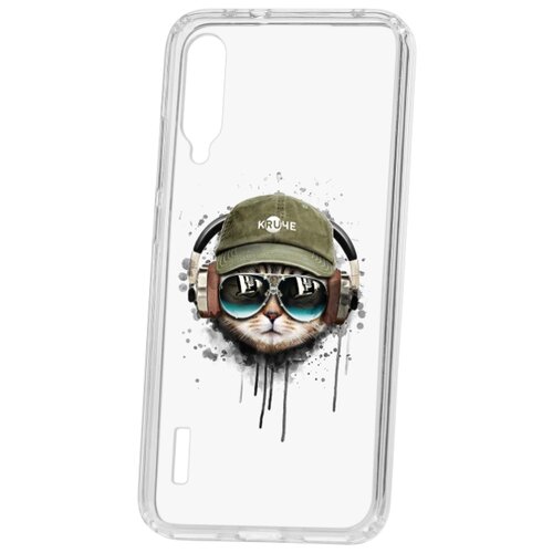 фото Чехол на xiaomi mi a3 kruche print кот в наушниках
