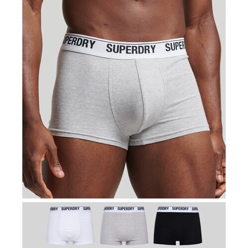 Трусы боксеры Superdry, средняя посадка, размер 2XL, мультиколор, 3 шт.