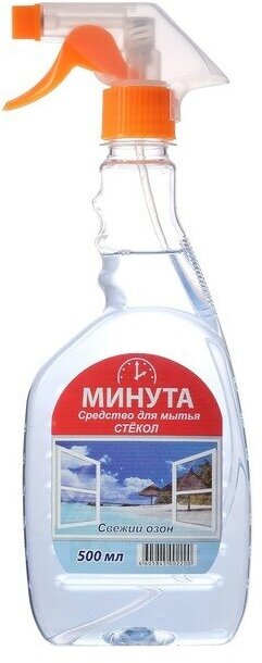 Средство для мытья стекол и зеркал Help "Минута", свежий озон, 500 мл (1-0115)