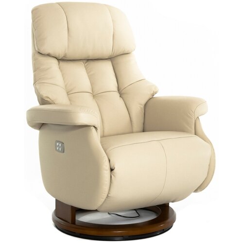 Кресло электрореклайнер Falto Relax Lux Electro S16099RWB - кремовое (кожа)