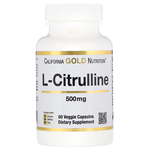 Аминокислота California Gold Nutrition L-Citrulline 500 mg (60 капсул) - изображение
