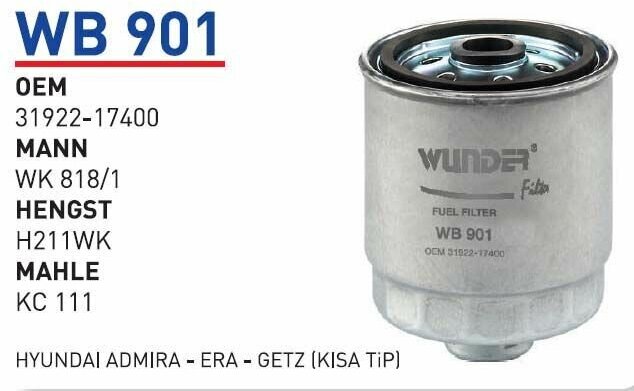 Топливный фильтр WB901 Wunder Filter