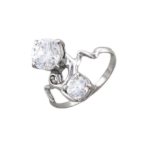фото Эстет кольцо с фианитами из серебра 51к151713р, размер 18.5