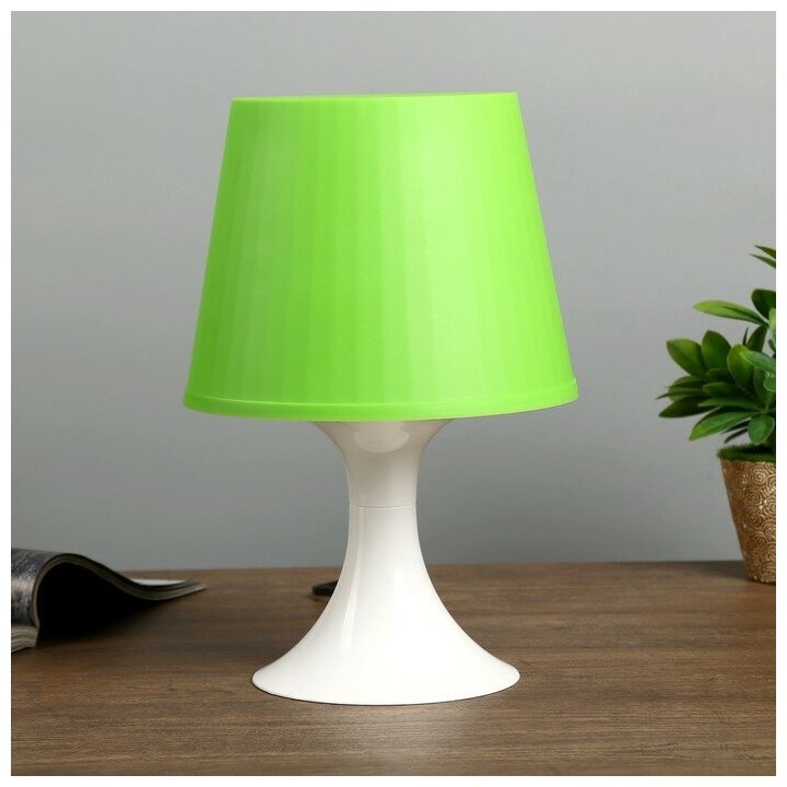 RISALUX Настольная лампа 1340003 1хE14 15W зеленый d=19,5 высота 28см - фотография № 1