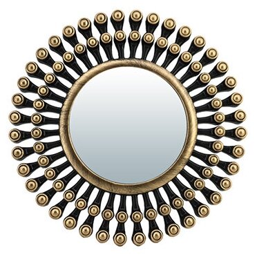 QWERTY Зеркало декоративное "Дижон", бронза, D13 см - фотография № 1