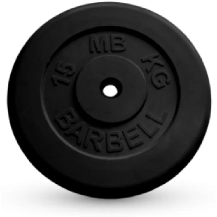 15 кг диск (блин) MB Barbell (черный) 26 мм.