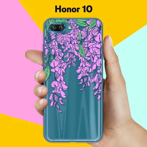 Силиконовый чехол Цветы фиолетовые на Honor 10 силиконовый чехол цветы фиолетовые на honor 30