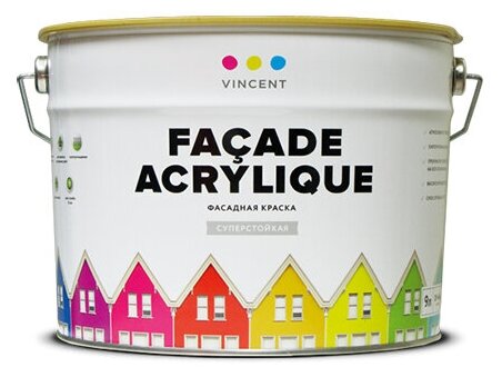 Vincent Facade Acrylique F 2 / Винсент Фасадная краска база A 9л