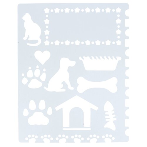 Сонет Трафарет пластиковый прозрачный 22 x 25 см Собака, кошка, лапы Н102103-2036/DK28036 4020300135