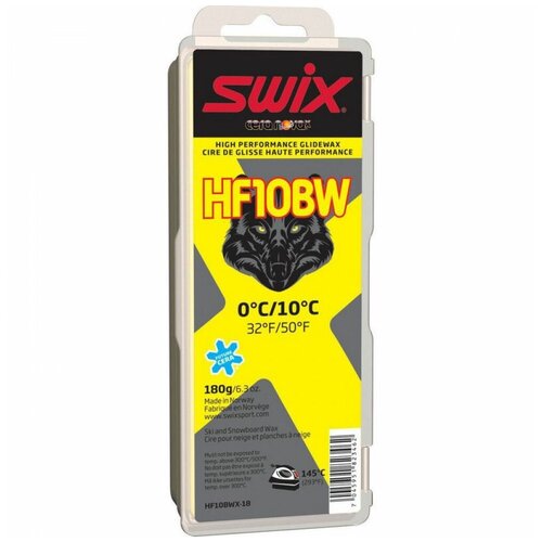 Парафин Swix HF10BW-18 (10...0) 180г грязный снег black