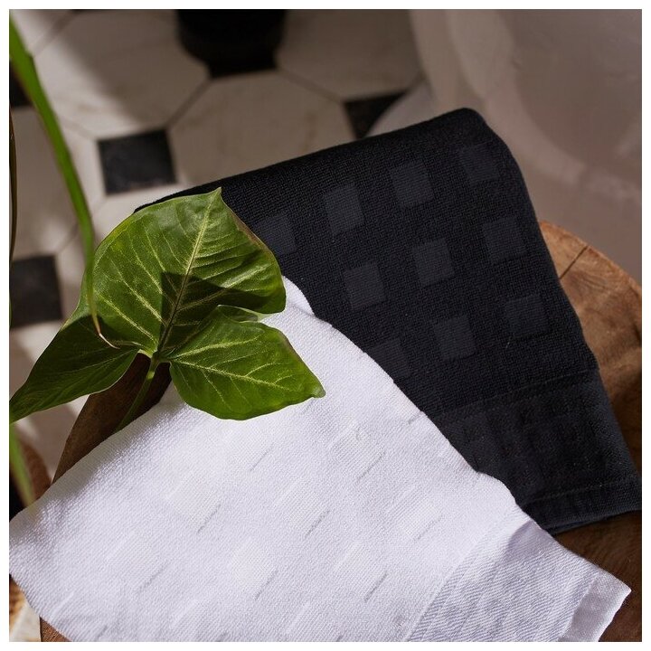 LoveLife Полотенце махровое LoveLife "Square" 50х90 см, цвет чёрный, 100% хлопок, 380 гр/м2 - фотография № 11