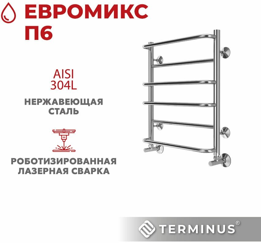 Полотенцесушитель водяной Terminus Eco Евромикс П6 50x60