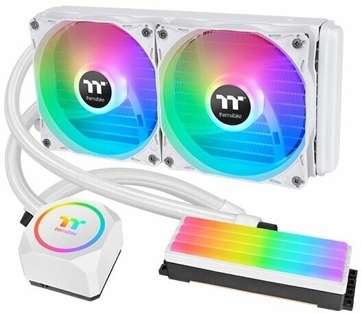 Жидкостная система охлаждения Thermaltake CL-W330-PL12WT-A Floe RC240 CPU AIO Liquid Cooler Snow Edition