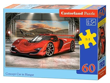Пазл Castorland Concept Car in Hangar (B-066162), 60 дет., 23х32х4 см, мультиколор