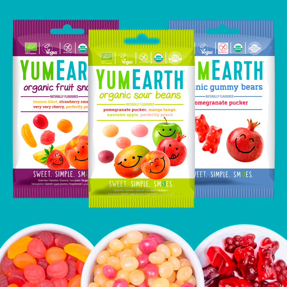 Органический жевательный мармелад YumEarth Organic Fruit Snacks, 198 грамм, ассорти, 10 порционных пакетов по 19,8 грамм - фотография № 3