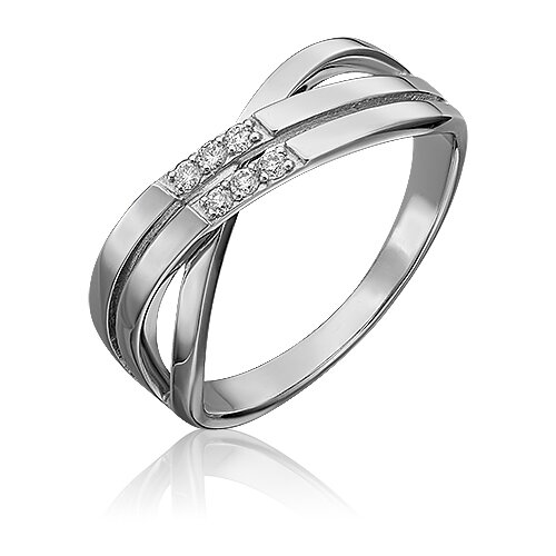 PLATINA jewelry Кольцо из белого золота с бриллиантом 01-0470-00-101-1120-30, размер 17