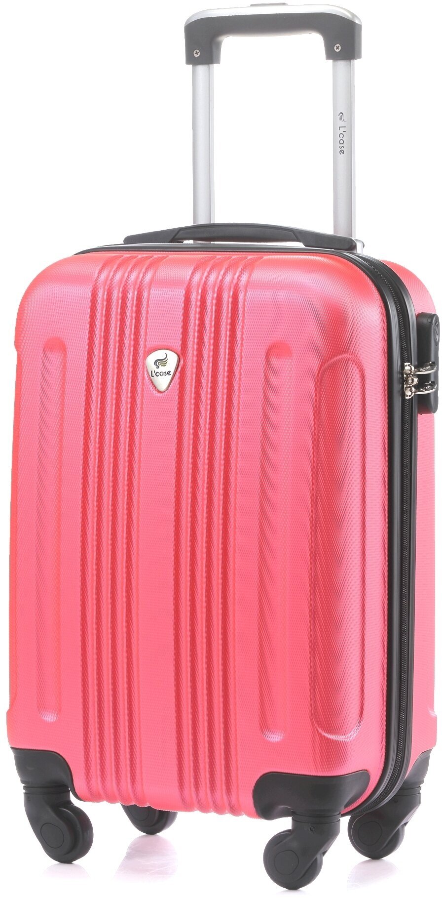 Чемодан ручная кладь L’case Bangkok размера S (53х34х21 см), объем 32 литра, вес 2,2 кг, Розовый