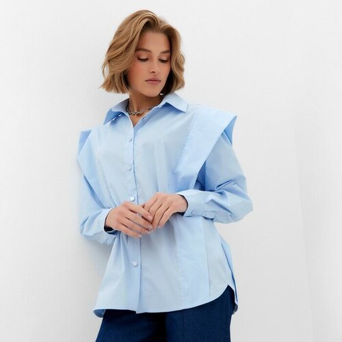 Блуза  Minaku, размер 44, голубой