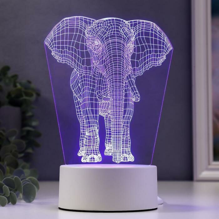 RISALUX Светильник "Слон" LED RGB от сети 9,5х12,5х19см RISALUX