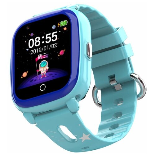 Наручные умные часы Smart Baby Watch Wonlex CT10 голубые, электроника с GPS и видеозвонком, аксессуары для детей