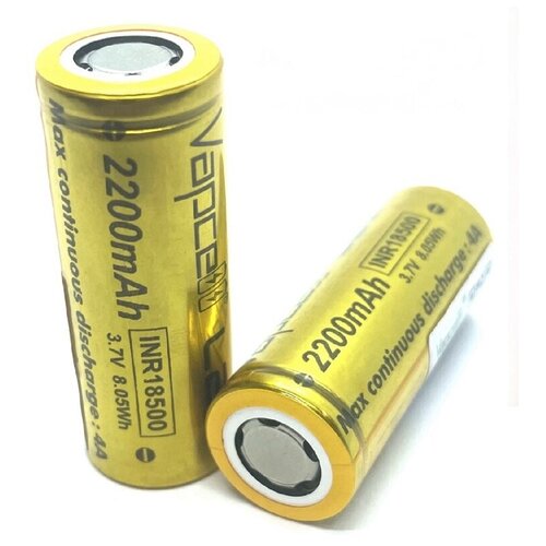 Аккумулятор Li-ion INR 18500, 3.7V, 2200mAh, 4A.