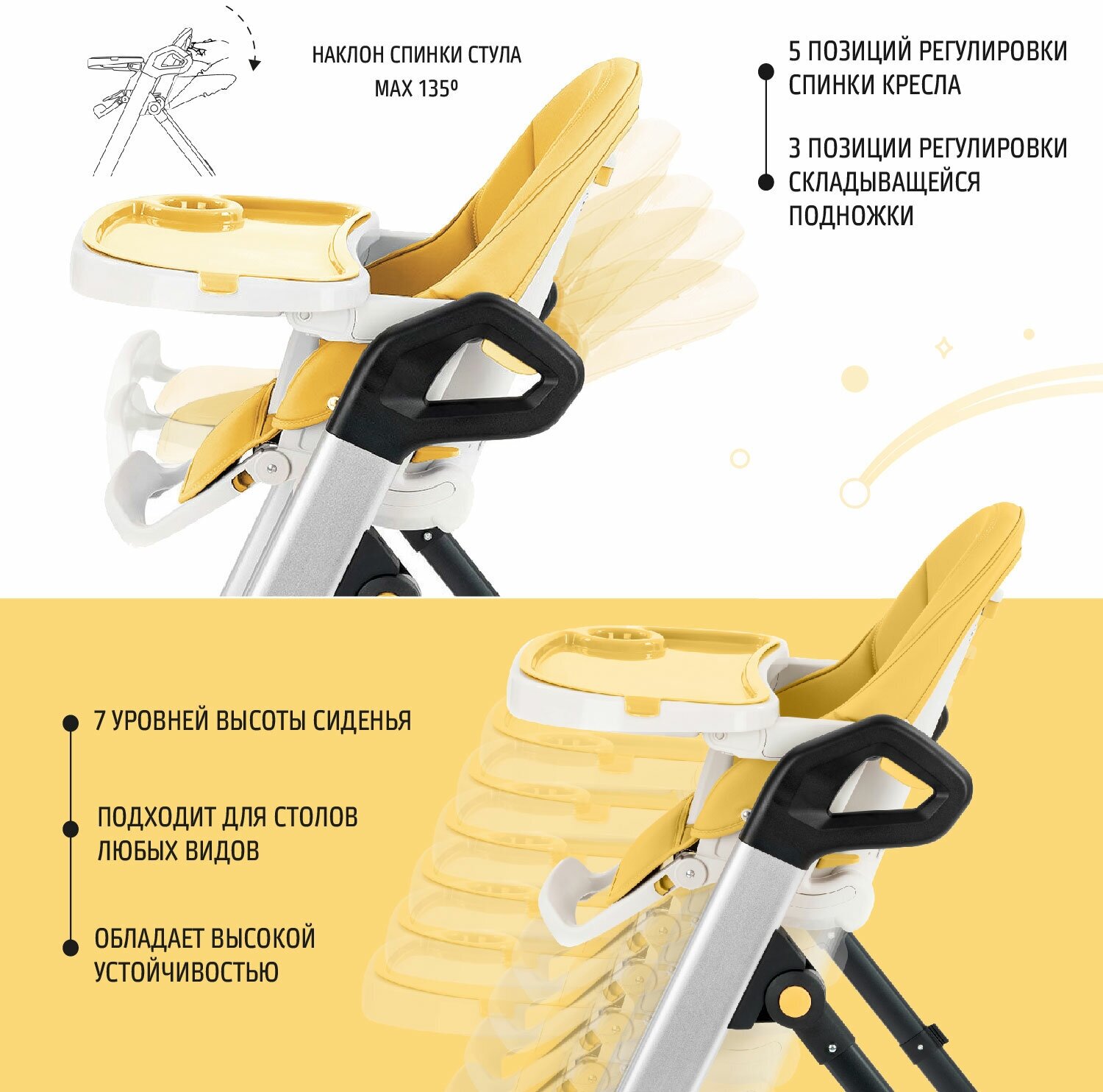 Nuovita Стульчик для кормления Orbita, бледно-розовый розовый - фото №7