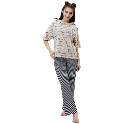 фото Женский домашний костюм/ пижама (футболка+ брюки), размер 46 натали