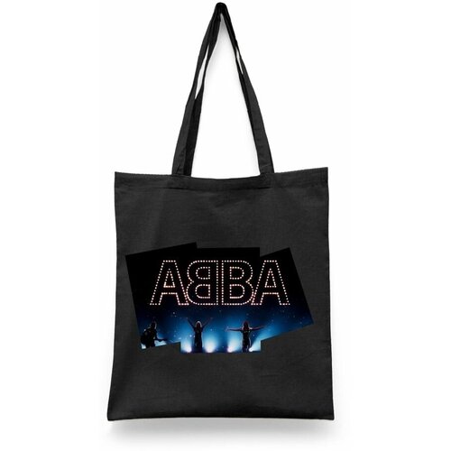фото Сумка-шоппер унисекс каждому своё "abba/абба/группа" черная