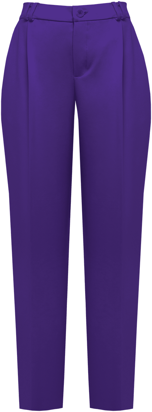 Брюки RO.KO.KO, повседневные, свободный силуэт, размер XS-S, фиолетовый