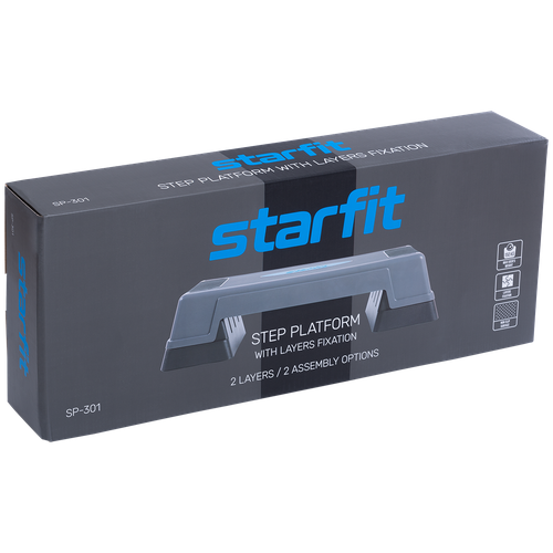 Степ-платформа Starfit Pro Sp-301 76х28х23 см, 3-х уровневая