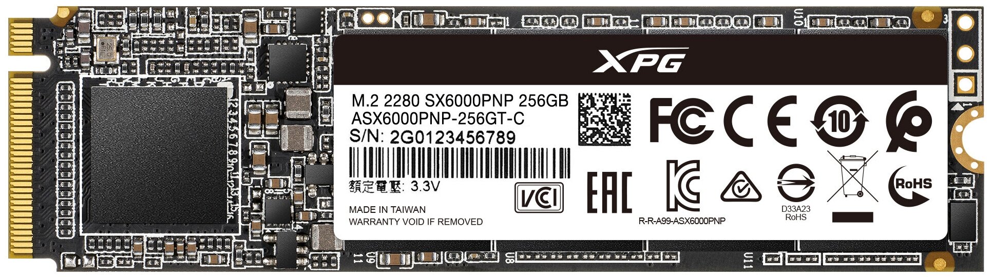 Твердотельный накопитель 256Gb SSD ADATA XPG SX6000 Pro (ASX6000PNP-256GT-C)