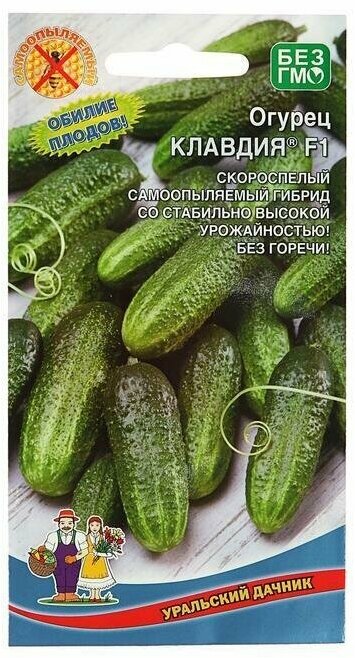 Семена Огурец "Клавдия" F1 раннеспелый партенокарпический без горечи 10 шт