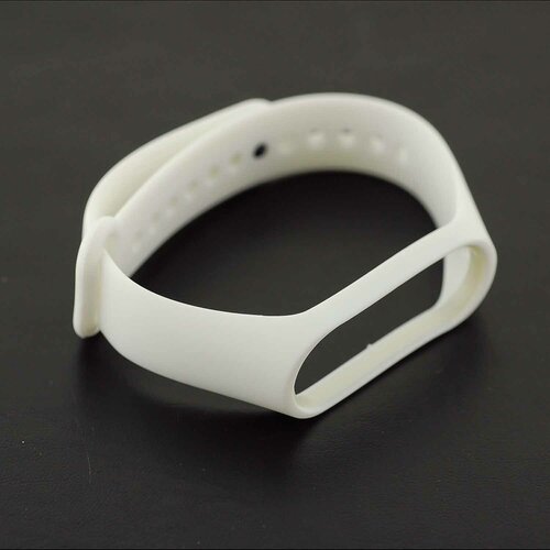 Ремешок силиконовый для Xiaomi Mi Band 4/ 3 белый
