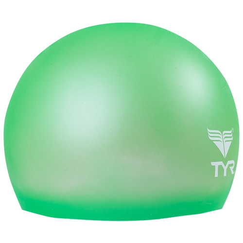 фото Шапочка для плавания tyr wrinkle free junior silicone cap, силикон, lcsjr/326, зеленый