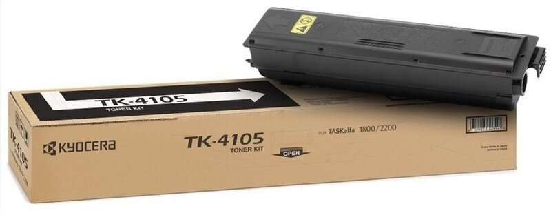 Тонер-картридж Kyocera TK-4105, черный, для принтера TASKalfa 1800, 1801, 2200, 2201 (1T02NG0NL0)