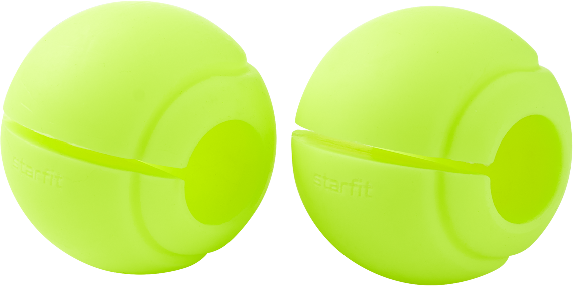 Расширители хвата Starfit Bb-111, D=25 мм, сферические, ярко-зеленый, 2 шт