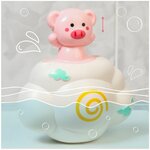 Игрушка для игры в ванне «Свинка на облачке», с брызгалкой - изображение