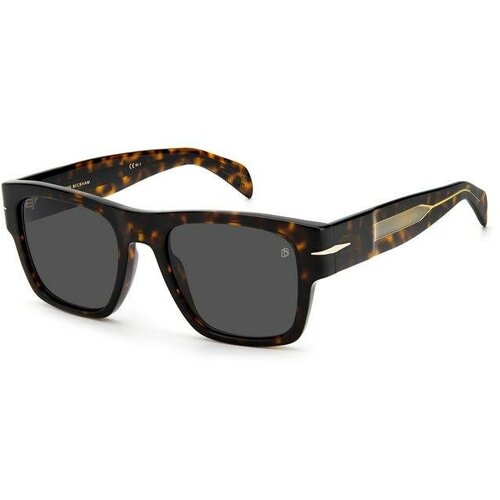 Солнцезащитные очки David Beckham, квадратные, оправа: пластик, для мужчин, коричневый