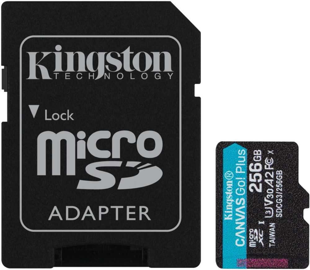 Карта памяти microSDXC 256ГБ Class10 Kingston Canvas Go! Plus UHS-I U3 (sdcg3/256gb)